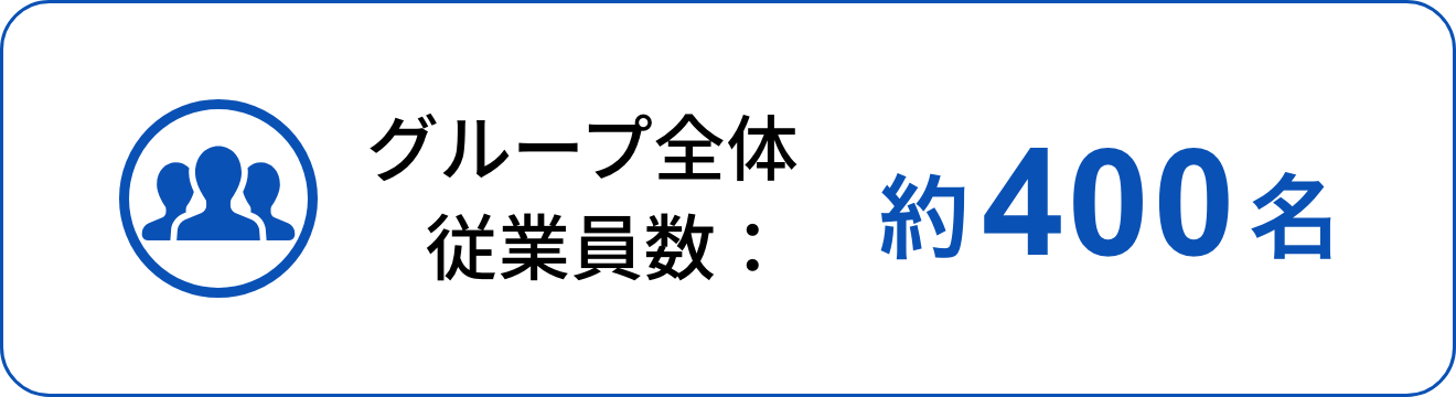 グループ全体従業員数400名
